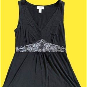 Ann Taylor Loft Top Blouse Sleeveless Black Sz S